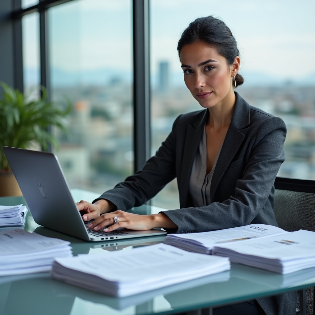 Modern regulatory framework visualization showing legal documents and digital platforms